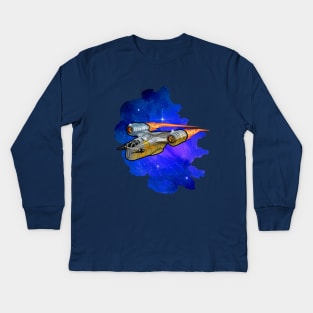 Galaxy space ship Kids Long Sleeve T-Shirt